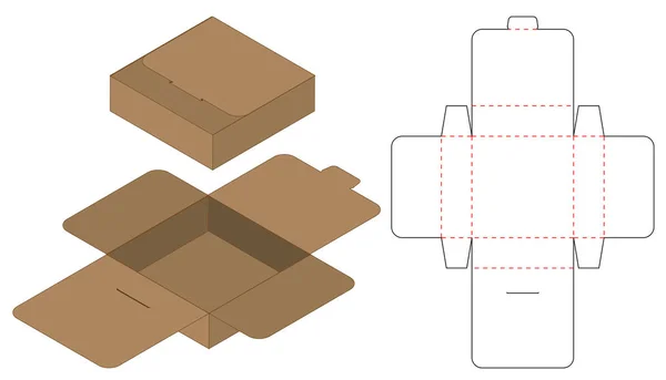 Förpackning Die Cut Mall Design Modell — Stock vektor