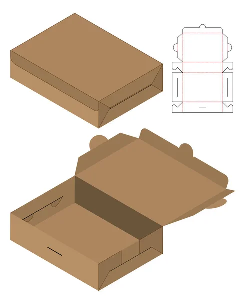 Caixa Embalagem Die Cut Template Design Mock —  Vetores de Stock