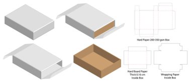 Kutu ambalajı ölü şablon tasarımı. 3d maketi