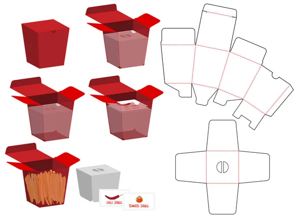 Πλαίσιο Συσκευασίας Die Cut Πρότυπο Σχεδιασμού Μακέτα — Διανυσματικό Αρχείο