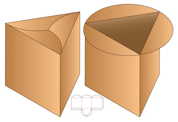 Schachtelverpackung Gestanzte Vorlage Design Attrappe — Stockvektor