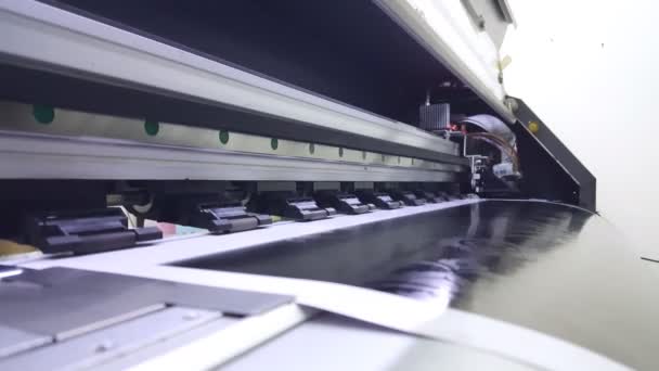 Uma Cabeça Impressora Jato Tinta Trabalhando — Vídeo de Stock
