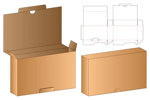 Упаковка Коробки Розрізає Дизайн Шаблону Макетів — стоковий вектор