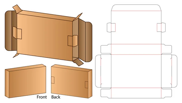 Kutu Ambalajı Ölü Şablon Tasarımı Maketi — Stok Vektör