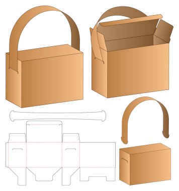 Kutu ambalajı ölü şablon tasarımı. 3d maketi