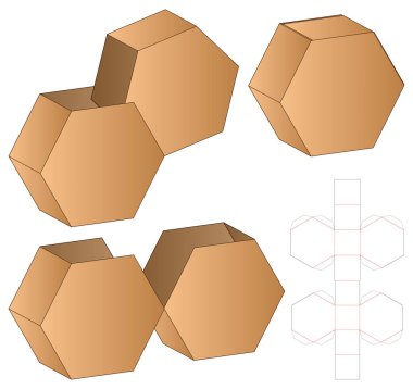 Kutu ambalajı ölü şablon tasarımı. 3d maketi