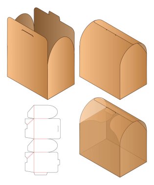 Kutu ambalajı ölü şablon tasarımı. 3d maketi