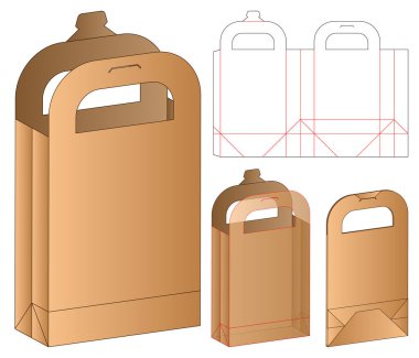 Kutu ambalajı ölü şablon tasarımı. 3d maketi