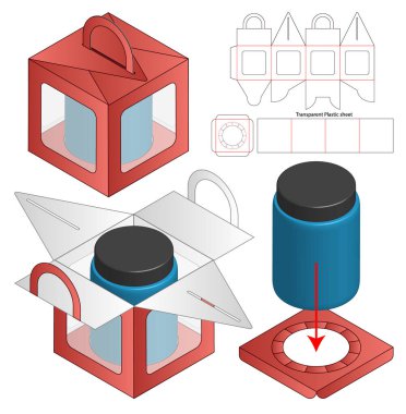 Kutu ambalajı ölü şablon tasarımı. 3d maketi