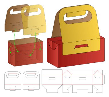 Ölü Kesimi ve Düz Düzeni olan Yazdırılabilir Tutma Şablonu