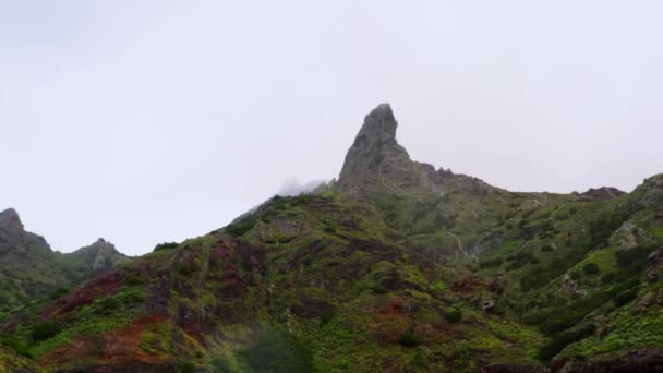 Luchtfoto Van Landelijke Anaga Nationaal Park Tenerife — Stockvideo