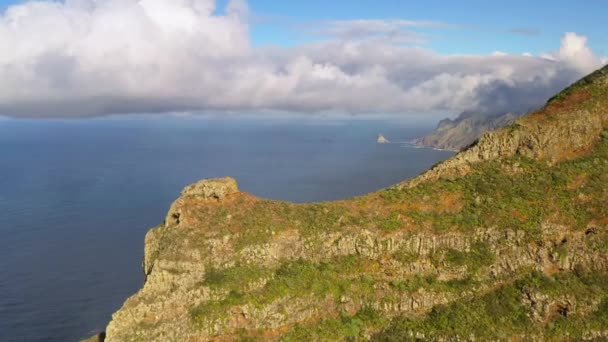 Letecký Pohled Venkově Anaga Národního Parku Tenerife — Stock video