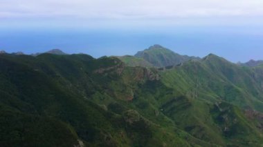 Kırsal de Anaga Milli Parkı Tenerife havadan görünümü