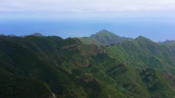 Veduta Aerea Del Parco Nazionale Rural Anaga Tenerife — Video Stock