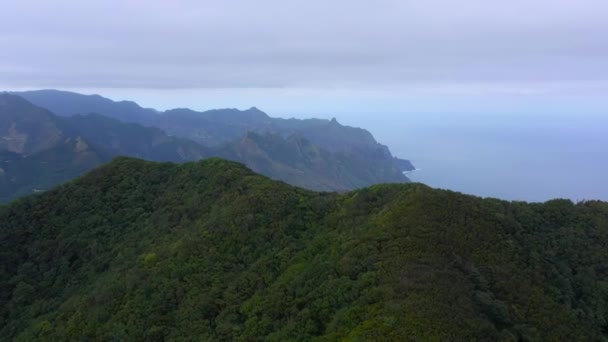 テネリフェ島の農村 阿那賀国立公園の空撮 — ストック動画