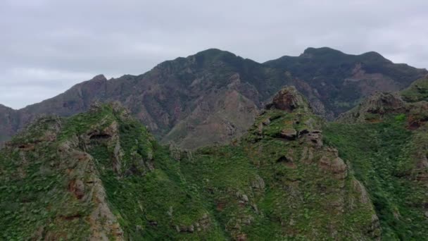 Letecký Pohled Venkově Anaga Národního Parku Tenerife — Stock video
