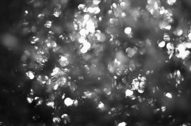 İyi geceler Bokeh. Siyah ve Beyaz. Koyu ton.