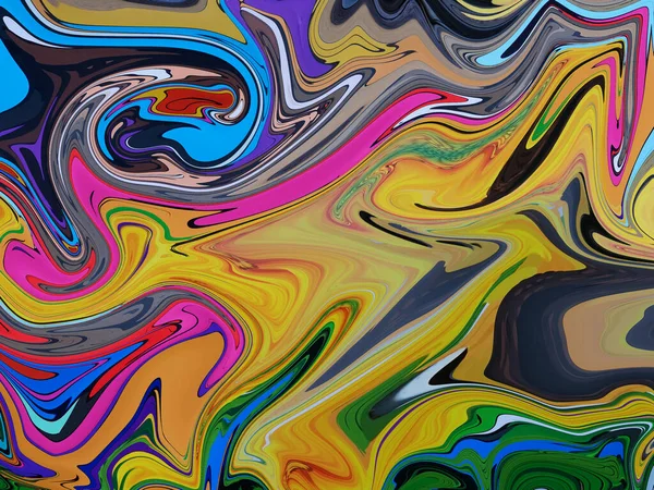 Moldura Completa Mármore Líquido Fundo Tom Multicolorido Textura — Fotografia de Stock