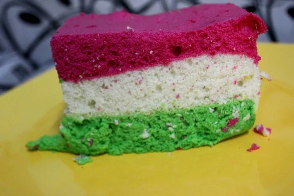 Süße Bunte Biskuittorte Aus Jakarta — Stockfoto