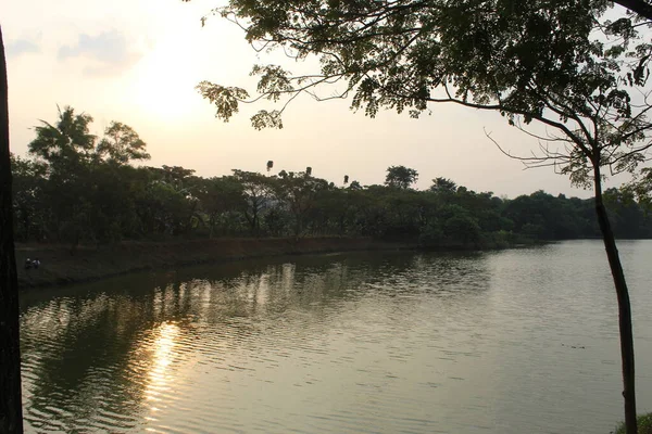Lac Artificiel Pour Retenir Eau Jakarta Lake Pour Prévenir Les — Photo