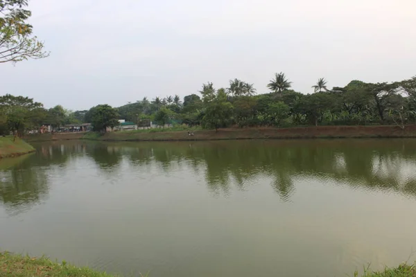 Τεχνητή Λίμνη Για Κρατήσει Νερό Στην Jakarta Lake Για Την — Φωτογραφία Αρχείου