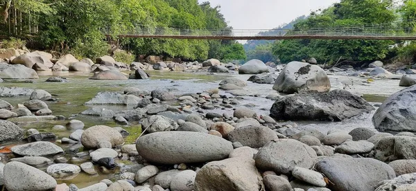 Grandi Pietre Nel Fiume Giava Occidentale Indonesia — Foto Stock