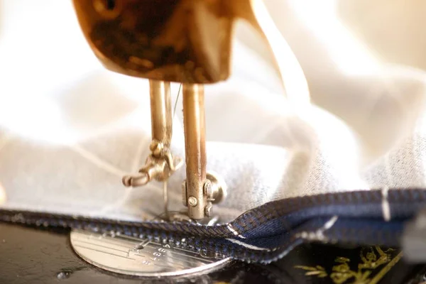 Класичний Ретро Стиль Ручної Швейної Машини Готовий Швейних Робіт — стокове фото