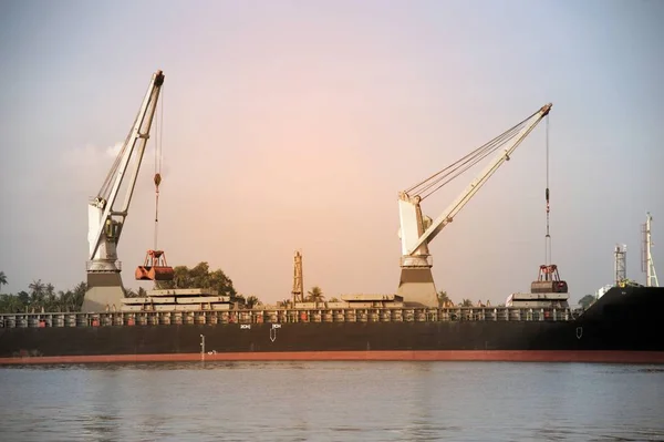 Frachtschiff Hafen Von Thailand — Stockfoto