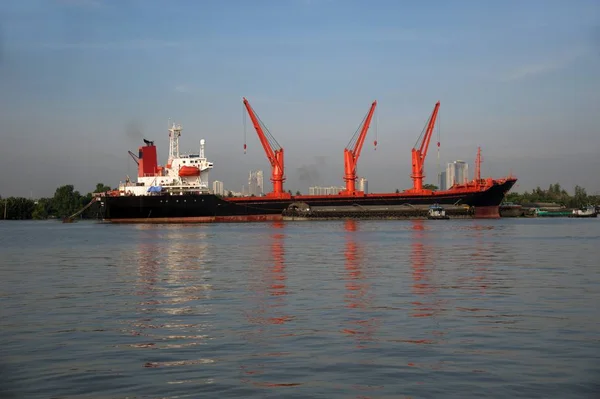 Frachtschiff Hafen Von Thailand — Stockfoto