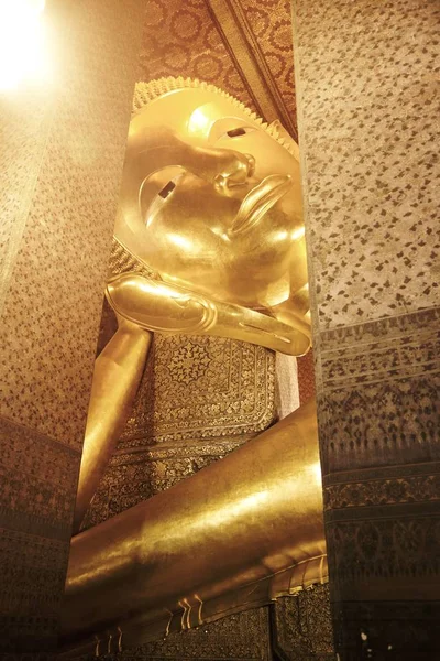 Face Largest Reclining Buddha Were Built 1832 Represents Entry Buddha — Stock Photo, Image