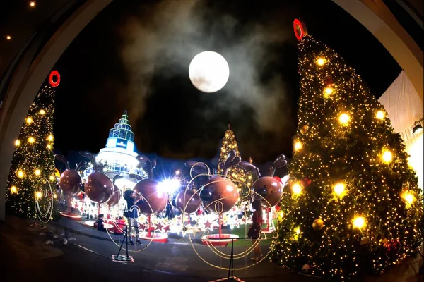 Bangkok Thailand Novembro 2018 Luz Decorar Bonito Festa Árvore Natal — Fotografia de Stock