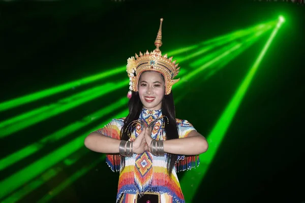 Тайська Вродлива Жінка Класичному Тайському Гармонії Monohra Тип Танцювальної Драми — стокове фото