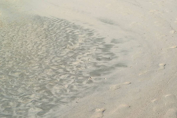 Sand Krusade Texturerat Mönster Och Bakgrund Skapad Lågvatten Strand — Stockfoto