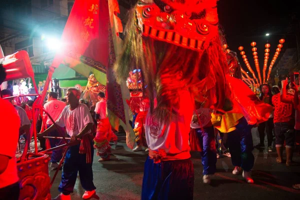 Nakorn Sawan Thaïlande Février 2018 Des Personnes Non Identifiées Amusent — Photo