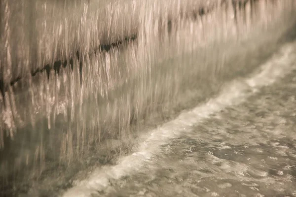 Abstract Close Transparent Falling Water Vertical Flows — Stock Photo, Image