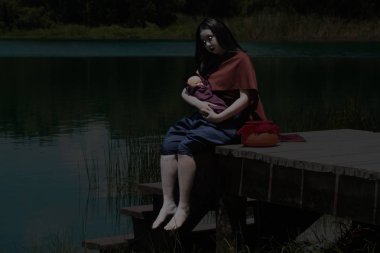 Tarih görünür geleneksel kostüm Antik Tay hayalet. Tay geleneksel stil elbise teklik, tipik Tay elbise giyen kadın, Hayalet, Cadılar Bayramı kadın ve şeytan kadın kavramı. 