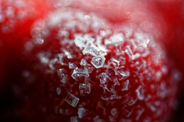 Close Frozen Strawberries — Stock Photo, Image