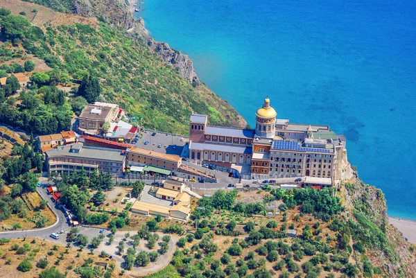 Veduta Aerea Del Santuario Della Madonna Tindari Sicilia — Foto Stock