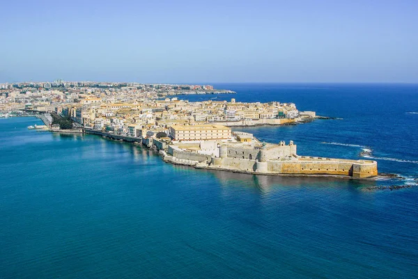 Coastline Town Syracuse Sicily Old Ortigia Island — Stock Photo, Image