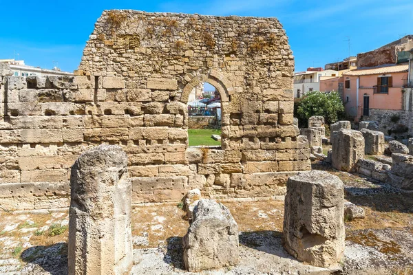 Syracuse Sicilya Apollon Tapınağı Kalıntıları — Stok fotoğraf