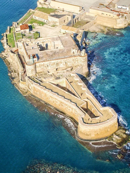 Aerial View Maniace Fortress Ortigia Syracuse Sicily — Stock Photo, Image