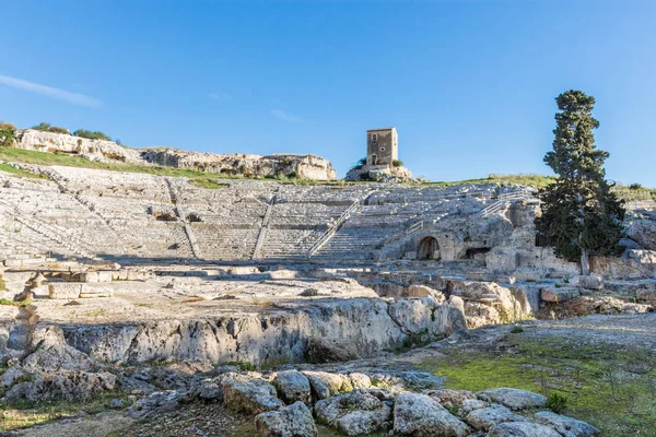 Yunan tiyatrosu Syracuse Sicilya — Stok fotoğraf