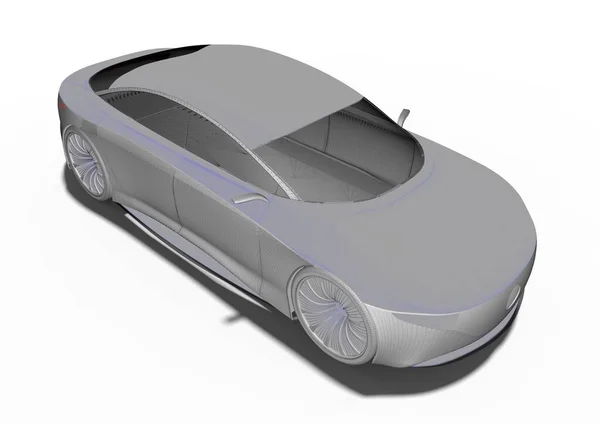 表示汽车X光的3D渲染图像 — 图库照片