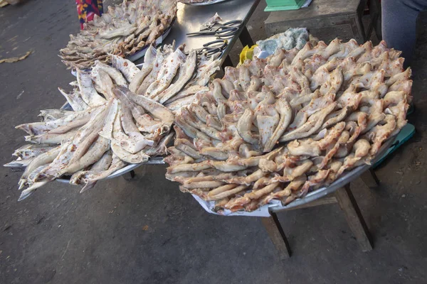 Fish filets in market of Chau Doc in Vietnam