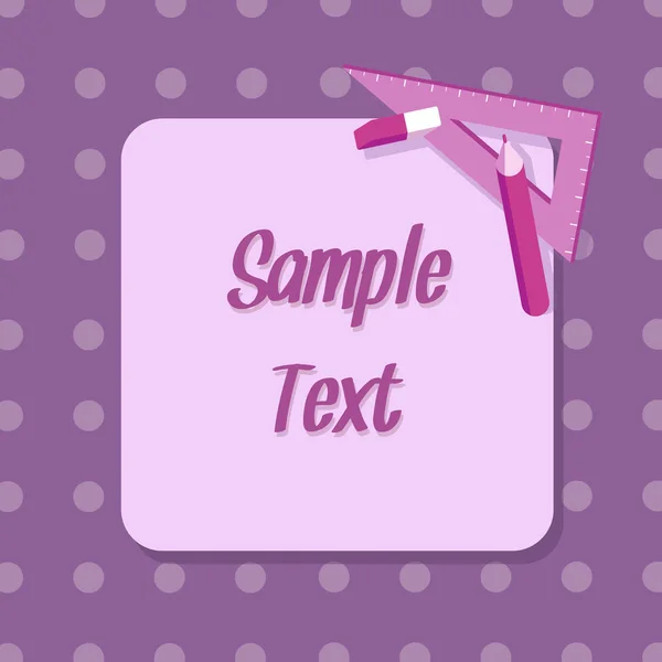 Stationery Label Template Light Purple Polka Dot Background — Stock Photo, Image