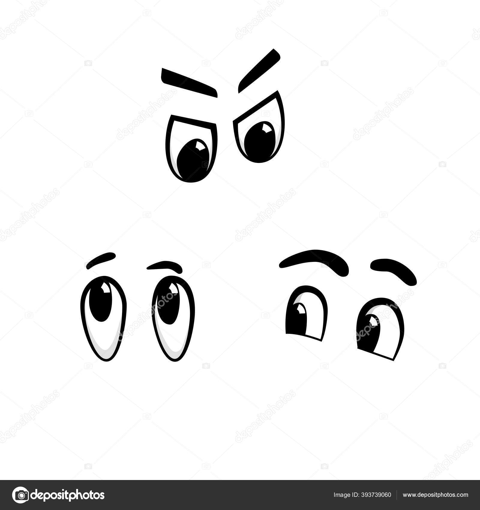 confused cartoon eyes