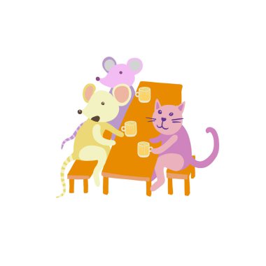 Cartoon Cat Cute Friends Mouse Free Vector Eps Cdr Ai Svg Vector Illustration Graphic Art