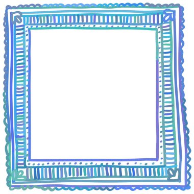 El çizimi karalama tarzı resim çerçevesi. Çizgi sanatı, çocukça çizimler. Kart, poster, fotoğraf, web içeriği, afiş, sosyal medya için kullanılabilir.