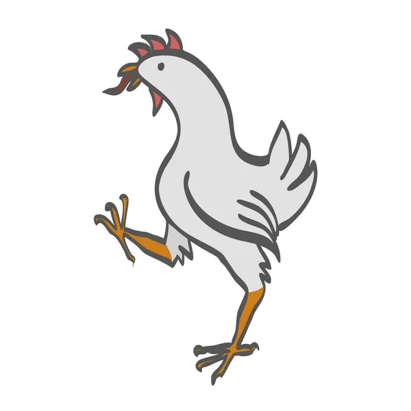 Ilustração Em Preto E Branco Dos Desenhos Animados Da Galinha Engraçada Ou  Do Animal De Pássaro Da Fazenda De Frango Para Colorir O Livro Royalty Free  SVG, Cliparts, Vetores, e Ilustrações Stock.