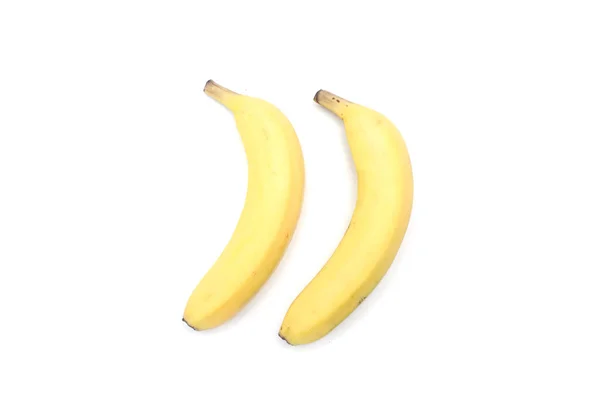 Rijp Gele Bananen Geïsoleerd Witte Achtergrond Gezond Voeding Eten Drinken — Stockfoto